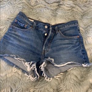 Levi’s 501 shorts high waisted denim